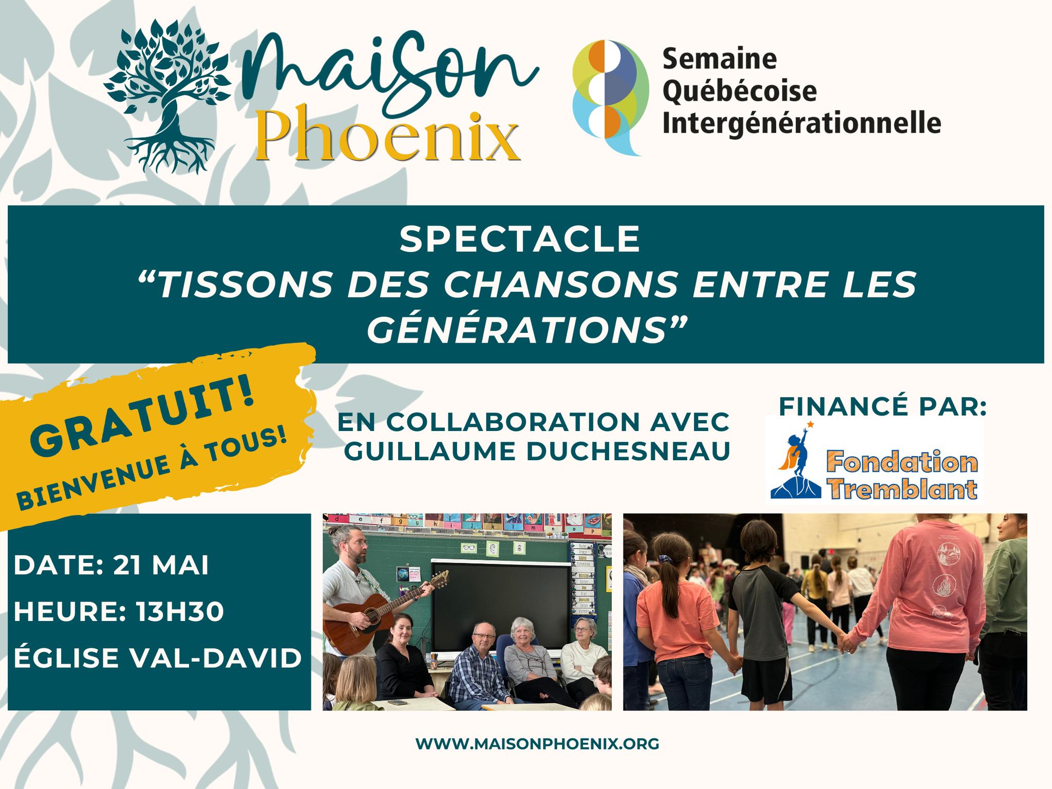Spectacle Tissons des chansons entre les générations - 21 mai 2026